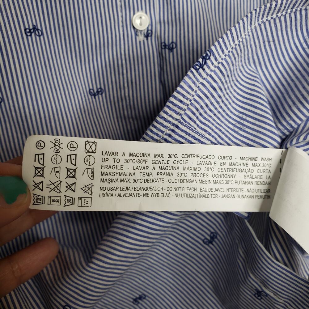 Zara Basic| Bicycle Pattern Button Down - Picture 10 of 14